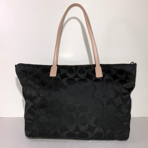 Coach Legacy Weeknd Signature Black Nylon East West Tote - Picture 3 of 9